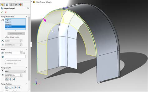 creating a curved sheet metal part in solidworks|SolidWorks sheet metal edge flange.